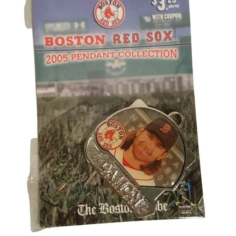 Vintage 2005 Red Sox Boston Globe Ortiz Damon Miller Bracelet Pendant Lot